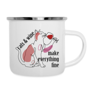 cats and wine make everything fine Tasse