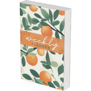 Notizbuch Orangenmuster Weekly Planner Wochenplaner