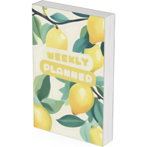 Notizbuch Zitronenmuster Weekly Planner Wochenplaner